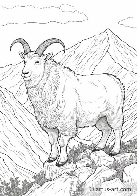 Mountain Goat Coloring Page